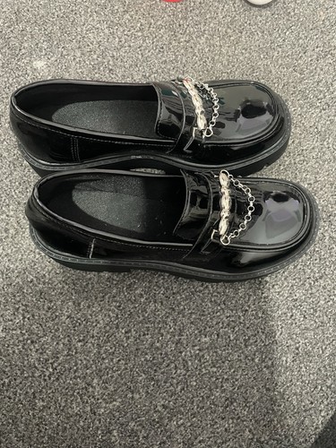 Zara black flat - flat, shiny