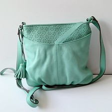 ?Clarks Soft Real Leather Women's Cross Body Bag Mint Colour 25/25/3 Cm New 