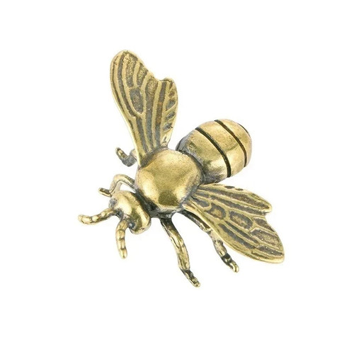 Solid brass honeybee - honeybee, figurine