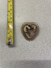 Vintage Brooch Heart Shaped
