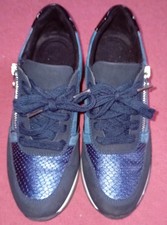 Pavers Ladies Navy Trainers Lace/Zip Size 4
