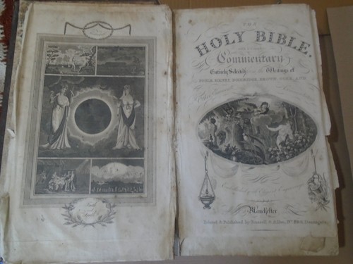 Antique family bible c1825 - antique,