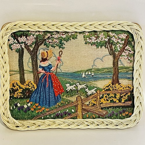 Vtg melamine faux wicker - vtg, &