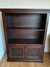 Sheesham Wood 2 Door 1 Shelf Bookcase