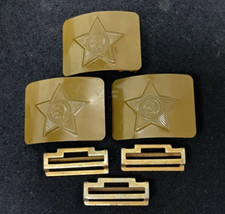 Set 3 psc belt buckle military