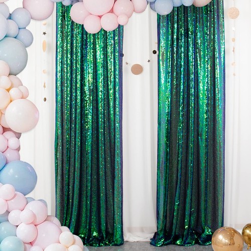 Iridescent green sequin - iridescent,