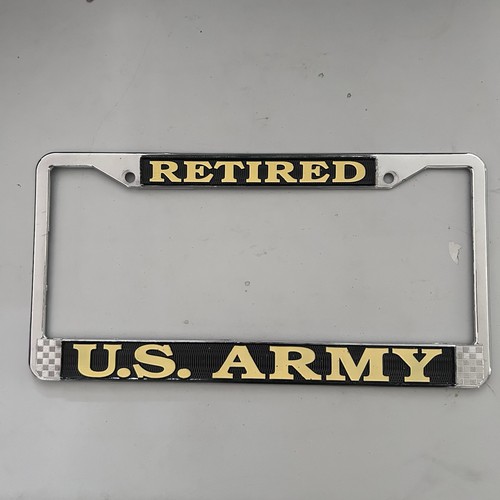 Army retired license plate - retired,