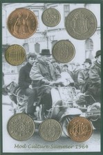 Mods Mod Culture Scooter Quadrophenia Vintage Retro Coin Display Gift Set 1964