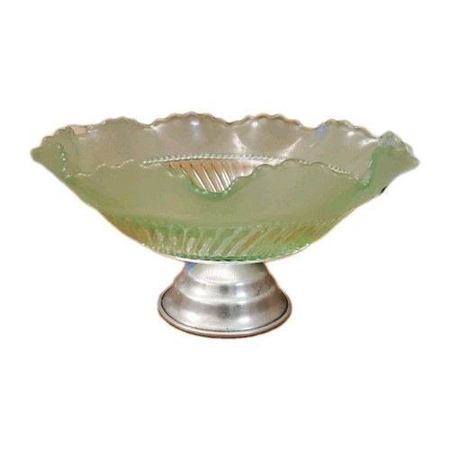 Art deco green glass fruit - deco,