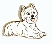 WHITE WESTIE DOG ENAMEL PIN