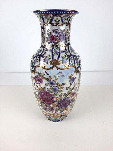 Vintage chinese baluster vase - vintage,