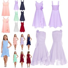 Girls Chiffon Bridesmaid Dress