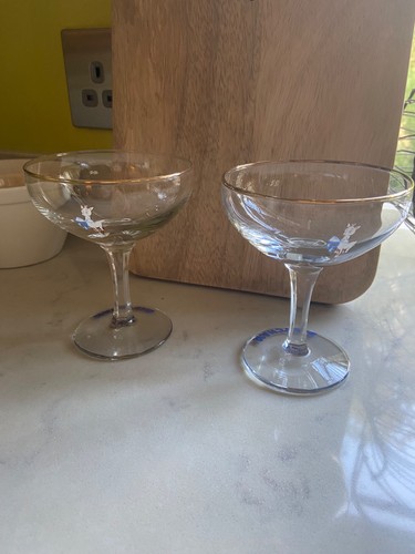 Babycham glasses with - glasses, 2