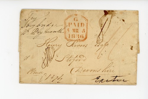 1836 cover devon with paid - devon,
