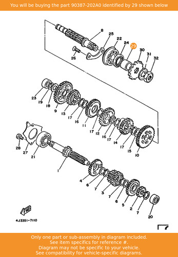 Yamaha collar 90387 202a0 - 90387-202a0, oem