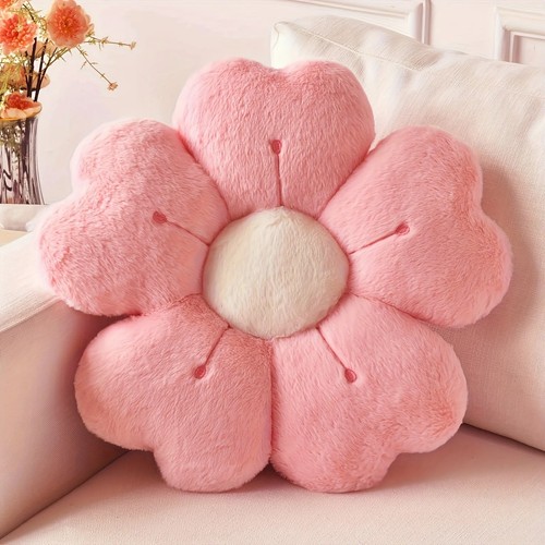 Flower shaped plush throw - flower-shaped,