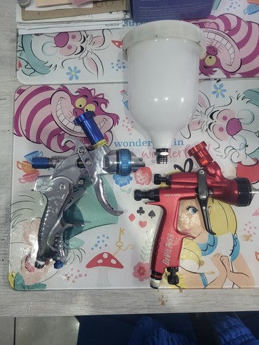 Car paint spraying - car, guns