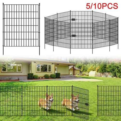 Garden fence with door metal - fence,