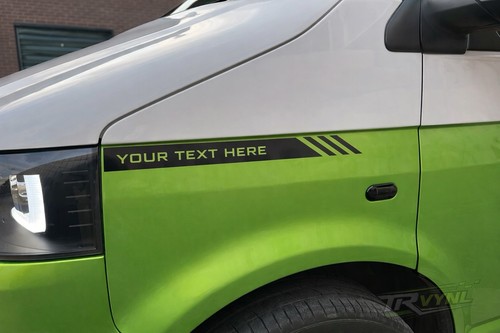 Custom text side stripe decal - side,