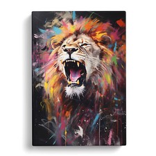 Lion Gestural Canvas Wall Art