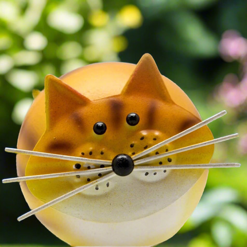Metal cat ornament - metal,