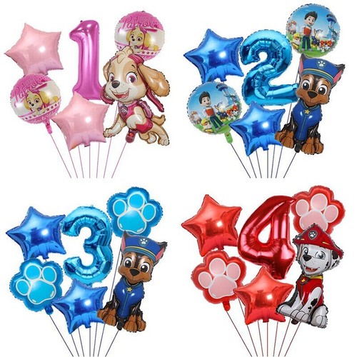 6pcs age number paw patrol - number,