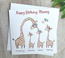 Personalised Birthday Card  mum grandma  nana  mummy nanna granny nanny  Cute