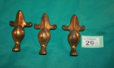 Job lot 3 Brass Cabinet Furniture Feet ref 29B (FREE UK POSTAGE)