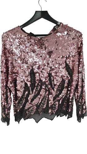 Oleg cassini sequin top - sequin,