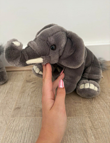 Grey plush elephant soft toy - plush,