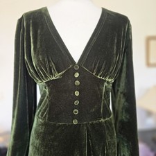 Cider Velvet Green Dress