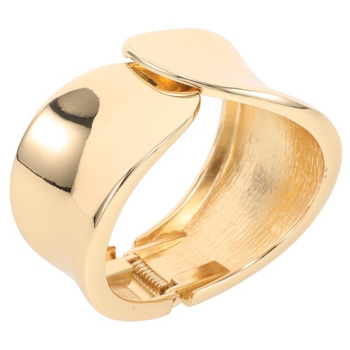 Golden open chunky cuff - golden,