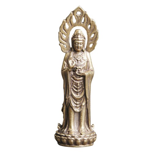 Kuan yin statue brass - yin,