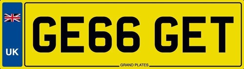 George number plate ge66 - plate, get