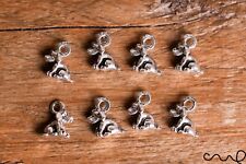 3D Tiny Silver Sitting Dog