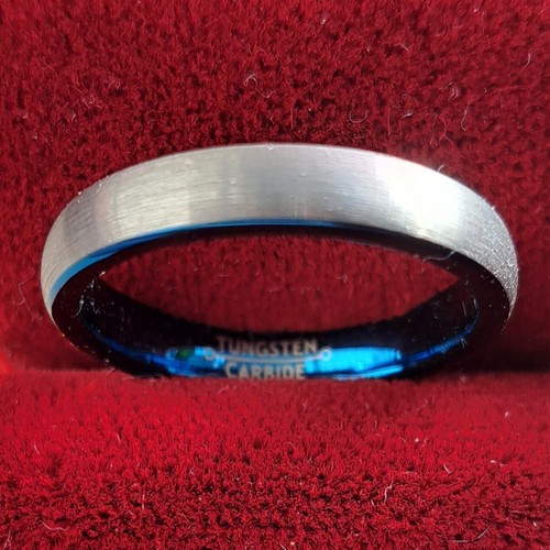 Unisex grey blue - 4mm, tungsten