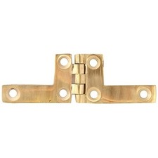 Pair of solid brass box hinges