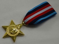 24ct Gold World War 2 Replica Service/Campaign Medal ARCTIC STAR WW2