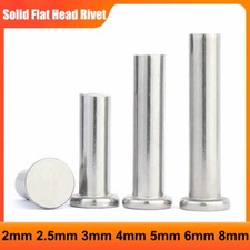 Solid Flat Head Rivets Stainless Steel 2mm 2.5mm 3mm 4mm 5mm 6mm 8mm Rivet GB109