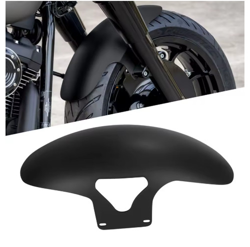 Motorcycle gloss black front - black,