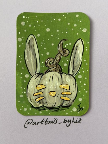 Aceo rabbit pumpkin - -, pumpkin-