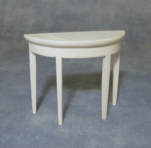 White half moon - half, table