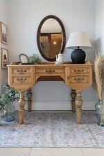 Unique, Vintage, Pitch Pine Desk Dressing Table with Drawers