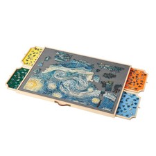 1500 Piece Puzzle Board with Drawer Cover Portable Wooden Jigsaw 86x63cm