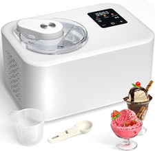 No Pre-Freezing Ice Cream Machine 1.2L, Ice Cream Maker with Compressor, 3 in 1,