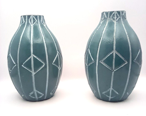 Pair vintage vases studio - pair,
