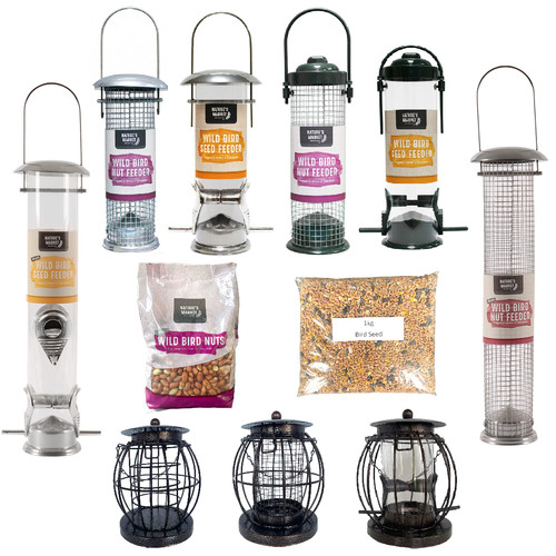Hanging wild bird feeder seed - bird,