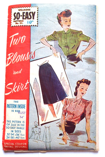 Vintage 1940s blouse skirt - vintage,