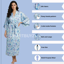 Uk Womens Silk Boho Kimono