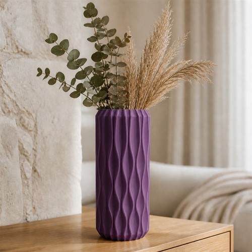 Modern wave vase tall - vase,